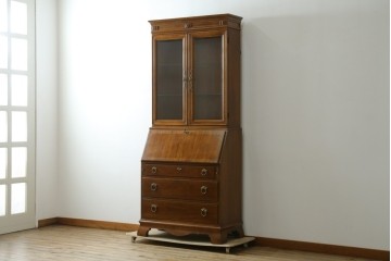中古　美品　DREXEL HERITAGE(ドレクセルヘリテイジ)　意外とレア!　マホガニー材製ビューローブックケース　(R-056908)