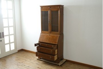 中古　美品　DREXEL HERITAGE(ドレクセルヘリテイジ)　意外とレア!　マホガニー材製ビューローブックケース　(R-056908)