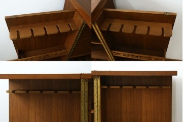 中古　ヨーロッパ高級輸入家具　上手物　ワインラックに活躍!　チーク材製のクラシカルなサーバー　(R-056928)