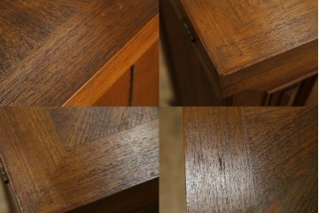 中古　ヨーロッパ高級輸入家具　上手物　ワインラックに活躍!　チーク材製のクラシカルなサーバー　(R-056928)