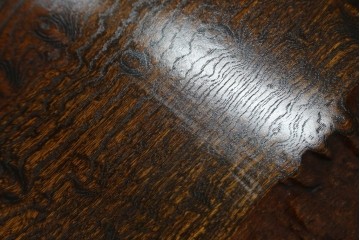 中古　特大!　日本一の玉杢無垢!　総欅一枚板　漆塗り7尺座卓　(R-056930)