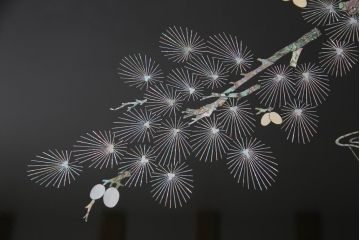 中古　美品　韓国民芸家具　華やかな螺鈿細工が美しい座卓(ローテーブル、センターテーブル)(定価約75万円)(R-056931)