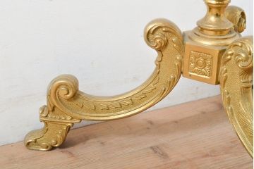 ビンテージ　イタリア高級家具　ゴージャスなデザインの真鍮製ポールハンガー(コートハンガー、帽子掛け、店舗什器、ヴィンテージ)(R-056935)