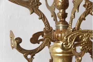 中古　美品　EURO CASA(ユーロ・カーサ)取り扱い　ゴージャスなデザイン!イタリア製の高級コートハンガー(ポールハンガー、帽子掛け、店舗什器)(定価約32万円)(R-056936)
