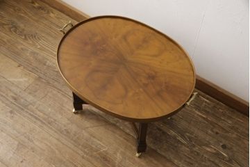 中古　DREXEL HERITAGE(ドレクセルヘリテイジ)　クラシカルなツインカクテルテーブル(サイドテーブル、ワゴン、トロリー)(R-056939)