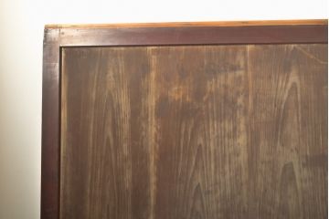 アンティーク建具　レトロな格子入りの障子帯戸4枚セット(板戸、障子戸、引き戸)(R-056940)