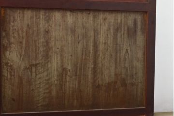 アンティーク建具　レトロな格子入りの障子帯戸4枚セット(板戸、障子戸、引き戸)(R-056940)