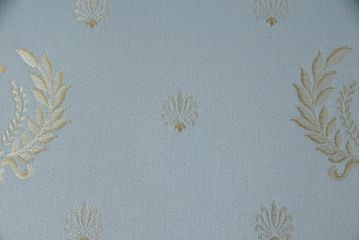 中古　美品　最高級　KARGES(カーゲス)　美しい彫刻とファブリックが目を引くチェア4脚セット(ダイニングチェア、椅子、イス)(定価約220万円)(R-056941)