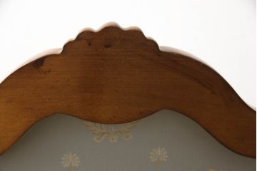 中古　美品　最高級　KARGES(カーゲス)　美しい彫刻とファブリックが目を引くチェア4脚セット(ダイニングチェア、椅子、イス)(定価約220万円)(R-056941)