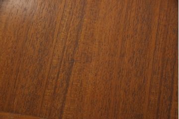 和製ビンテージ　美品　チーク材　ミッドセンチュリーテイストのデザインがおしゃれな両袖机(ワークデスク、ニーホールデスク、作業デスク、机、ヴィンテージ、在宅用、在宅ワーク)(R-056942)