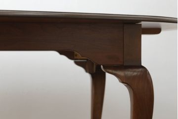 中古　ETHAN ALLEN(イーセンアーレン)　エレガントな猫脚のチェリー材製エクステンションテーブル(ダイニングテーブル、ヴィンテージ)(R-056943)