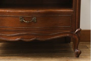 中古　DREXEL HERITAGE(ドレクセルヘリテイジ)　棚と引き出し付き!エレガントなサイドテーブル(ナイトテーブル、エンドテーブル)(R-056953)