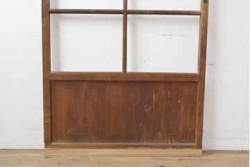 アンティーク建具　シンプルなデザイン!昭和レトロなガラス戸1枚(引き戸)(R-056986)
