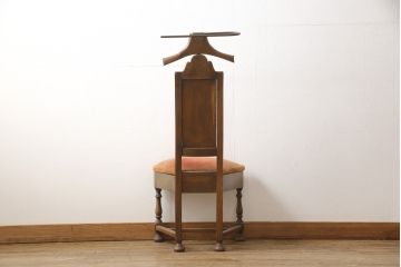 ヴィンテージ家具　スペインビンテージ　バロッサバレンティ(VARO,S.A. VALENTI)　収納付き　激レア!個性的なインテリアとしてもおすすめのハンガー付きチェア(ダイニングチェア)(R-057005)