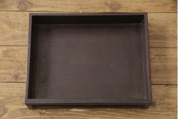 和製アンティーク　シックな木肌が美しい紫檀(シタン)無垢材製の飾り棚(茶棚、和タンス)(R-057008)