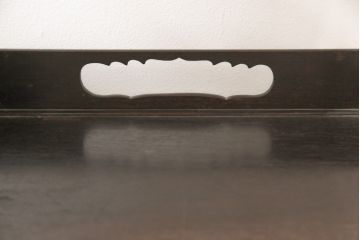 和製アンティーク　シックな木肌が美しい紫檀(シタン)無垢材製の飾り棚(茶棚、和タンス)(R-057008)