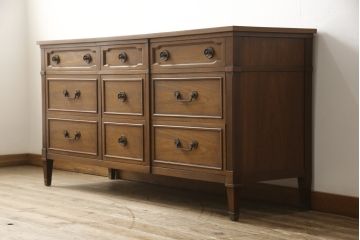 中古　美品　DREXEL HERITAGE(ドレクセルヘリテイジ)　Triune(トライユン)　ネオクラシックなマホガニー材製サイドボード(定価約70万円)(チェスト、引き出し)(R-057014)
