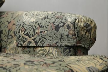 中古　美品　DREXEL HERITAGE(ドレクセルヘリテイジ)　個性の光るファブリックがステキな1人掛けソファ(一人掛けソファ、アームチェア)(R-057054)