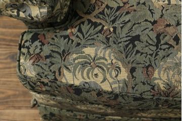 中古　美品　DREXEL HERITAGE(ドレクセルヘリテイジ)　個性の光るファブリックがステキな1人掛けソファ(一人掛けソファ、アームチェア)(R-057054)