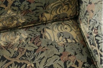 中古　美品　DREXEL HERITAGE(ドレクセルヘリテイジ)　個性の光るファブリックがステキな1人掛けソファ(一人掛けソファ、アームチェア)(R-057054)