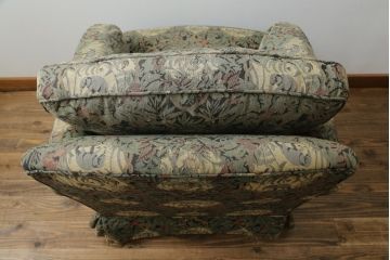 中古　美品　DREXEL HERITAGE(ドレクセルヘリテイジ)　個性の光るファブリックがステキな1人掛けソファ(一人掛けソファ、アームチェア)(R-057054)