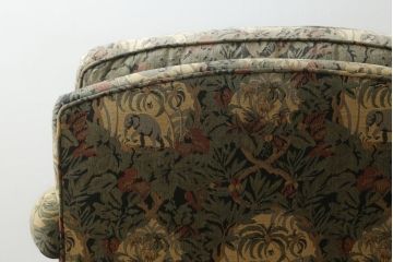 中古　美品　DREXEL HERITAGE(ドレクセルヘリテイジ)　個性の光るファブリックがステキな1人掛けソファ(一人掛けソファ、アームチェア)(R-057054)