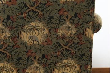 中古　美品　DREXEL HERITAGE(ドレクセルヘリテイジ)　個性の光るファブリックがステキな1人掛けソファ(一人掛けソファ、アームチェア)(R-057054)