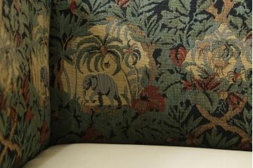 中古　美品　DREXEL HERITAGE(ドレクセルヘリテイジ)　個性の光るファブリックがステキな1人掛けソファ(一人掛けソファ、アームチェア)(R-057054)