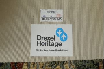 中古　美品　DREXEL HERITAGE(ドレクセルヘリテイジ)　個性の光るファブリックがステキな1人掛けソファ(一人掛けソファ、アームチェア)(R-057054)