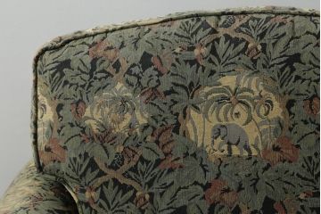 中古　美品　DREXEL HERITAGE(ドレクセルヘリテイジ)　個性の光るファブリックがステキな1人掛けソファ(一人掛けソファ、アームチェア)(R-057055)
