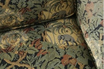 中古　美品　DREXEL HERITAGE(ドレクセルヘリテイジ)　個性の光るファブリックがステキな1人掛けソファ(一人掛けソファ、アームチェア)(R-057055)