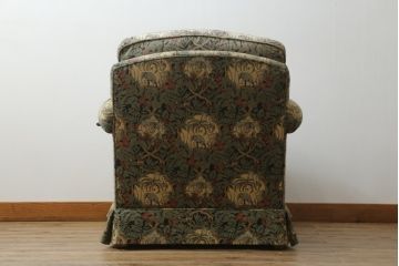 中古　美品　DREXEL HERITAGE(ドレクセルヘリテイジ)　個性の光るファブリックがステキな1人掛けソファ(一人掛けソファ、アームチェア)(R-057055)