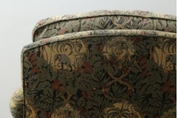 中古　美品　DREXEL HERITAGE(ドレクセルヘリテイジ)　個性の光るファブリックがステキな1人掛けソファ(一人掛けソファ、アームチェア)(R-057055)