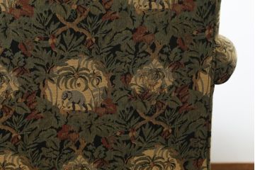 中古　美品　DREXEL HERITAGE(ドレクセルヘリテイジ)　個性の光るファブリックがステキな1人掛けソファ(一人掛けソファ、アームチェア)(R-057055)