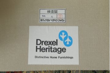 中古　美品　DREXEL HERITAGE(ドレクセルヘリテイジ)　個性の光るファブリックがステキな1人掛けソファ(一人掛けソファ、アームチェア)(R-057055)