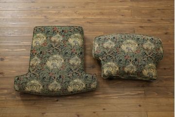 中古　美品　DREXEL HERITAGE(ドレクセルヘリテイジ)　個性の光るファブリックがステキな1人掛けソファ(一人掛けソファ、アームチェア)(R-057055)