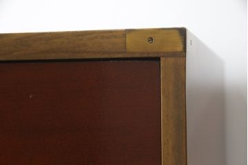 フランスビンテージ　GREAT PACIFIC　埋め込み取っ手やレザーなど凝ったつくりが魅力のライティングビューロー(サイドキャビネット、サイドチェスト、ヴィンテージ)(R-057064)