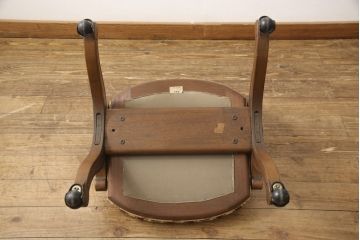 中古　DREXEL HERITAGE(ドレクセルヘリテイジ)　ESPERANTO(エスペラント)　優雅なデザインのキャスター付きチェア(定価約20万円)(サイドチェア、ダイニングチェア、ワークチェア、椅子、イス)(R-057066)