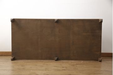 中古　美品　DREXEL HERITAGE(ドレクセルヘリテイジ)　高級感たっぷりなガラストップのローテーブル(定価約60万円)(センターテーブル、リビングテーブル)(R-057069)