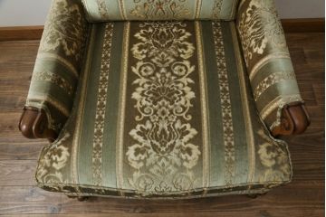 中古　DREXEL HERITAGE(ドレクセルヘリテイジ)　 Upholstery(アップホルスタリー)　クラシカルな佇まいの1人掛けソファ(アームチェア、一人掛け、1P)(R-057071)
