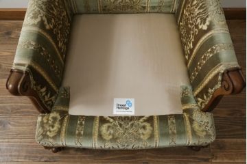 中古　DREXEL HERITAGE(ドレクセルヘリテイジ)　 Upholstery(アップホルスタリー)　クラシカルな佇まいの1人掛けソファ(アームチェア、一人掛け、1P)(R-057071)