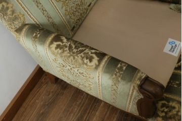 中古　DREXEL HERITAGE(ドレクセルヘリテイジ)　 Upholstery(アップホルスタリー)　クラシカルな佇まいの1人掛けソファ(アームチェア、一人掛け、1P)(R-057072)