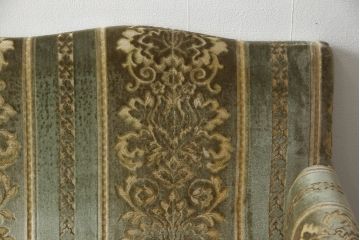 中古　美品　DREXEL HERITAGE(ドレクセルヘリテイジ)　 Upholstery(アップホルスタリー)　エレガントな空間を演出するクッション付き3人掛けソファ(三人掛け、3P)(R-057073)