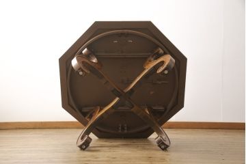 中古　DREXEL HERITAGE(ドレクセルヘリテイジ)　ESPERANTO(エスペラント)　おしゃれな八角形天板のエクステンションテーブル(ダイニングテーブル、4人掛け、6人掛け)(定価約61万円)(R-057081)