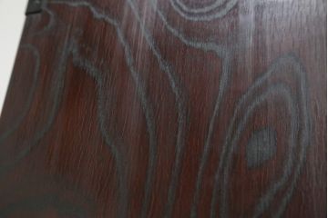 中古　欅産業　拭き漆塗り　立派な金具が目を引く仙台箪笥キャビネット(水屋箪笥、食器棚、戸棚、収納棚)(定価約55万円)(R-057082)