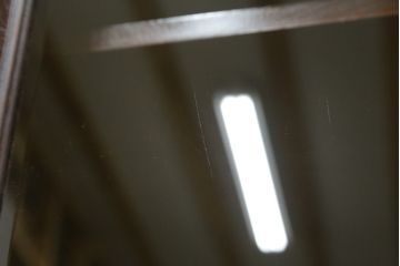 中古　欅産業　拭き漆塗り　立派な金具が目を引く仙台箪笥キャビネット(水屋箪笥、食器棚、戸棚、収納棚)(定価約55万円)(R-057082)
