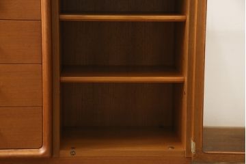 和製ビンテージ　日田工芸　チーク材製　北欧風デザインがおしゃれなサイドボード(キャビネット、収納棚、チェスト、ヴィンテージ)(R-057090)