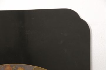 ビンテージ　輪島塗り　美しい扇の蒔絵が印象的な衝立て(仕切り、パーテーション、つい立て、ヴィンテージ)(R-057091)