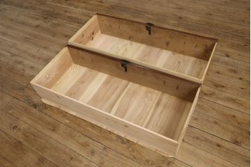 和製アンティーク　極上!美品　前板栗材　極めて漆のキレイな米沢箪笥ローボード(ローチェスト、和タンス、衣装たんす、時代箪笥)(R-057097)