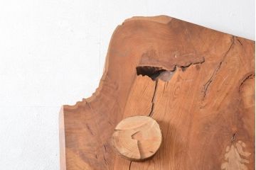 和製ビンテージ　総欅一枚板　これからリメイク!杢目の良いダイニングテーブル(デスク、古材、ヴィンテージ)(R-057101)